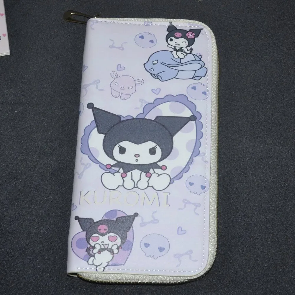 Purple Kuromi Kissy Face Mini Crossbody Bag & Wallet Valentines Gift Set